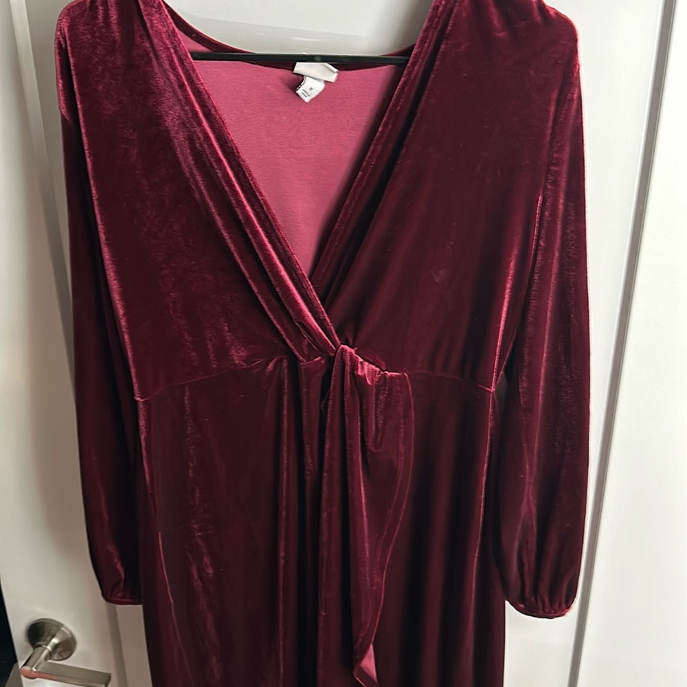 Velvet robe dress